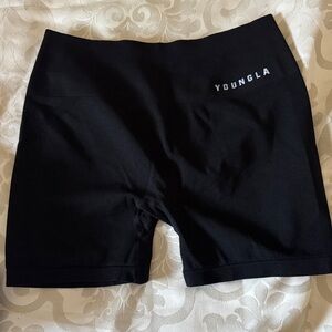 YoungLA Women's Sleek Black Bike Shorts